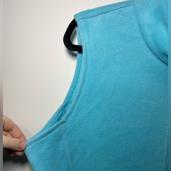 Woolrich Aqua Blue Fleece Vest Wmn XL Soft Zip Front Outerwear outdoor layering - Picture 7 of 8